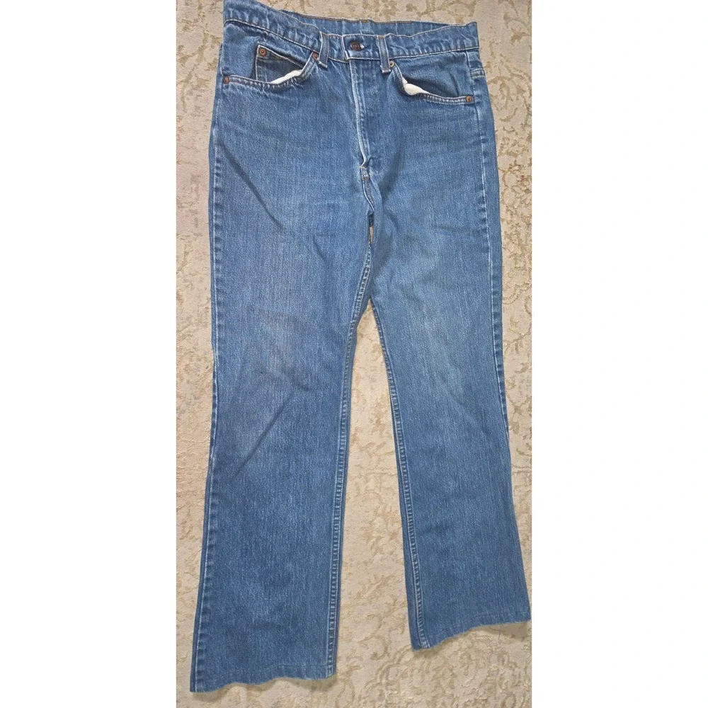 Vintage Levis Orange Tab Straight Leg Jeans Blue Medium Wash Denim 30 Waist